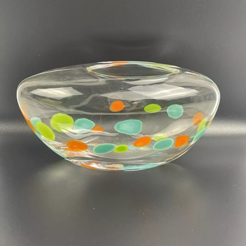 Crate & Barrel hand blown vase